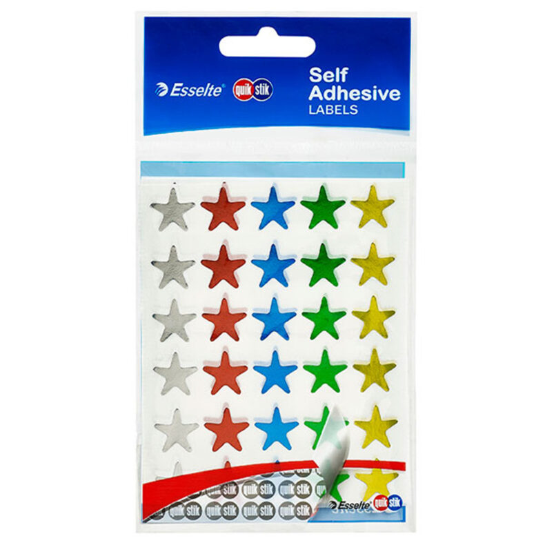 Quik Stik Star stickers Assorted colours Educational Art Supplies